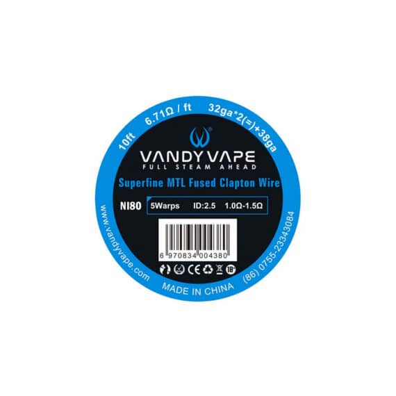 Vandy Vape wire Ni80 Superfine MTL Fused Clapton 32ga * 2(=)+38ga