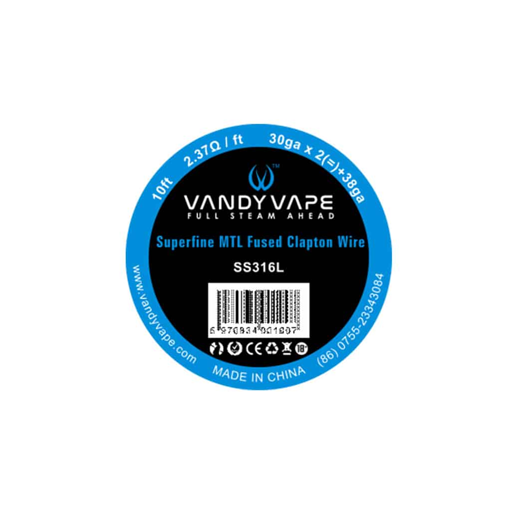 Vandy Vape Draht SS316L Superfine MTL Fused Clapton 30ga * 2(=)+38ga