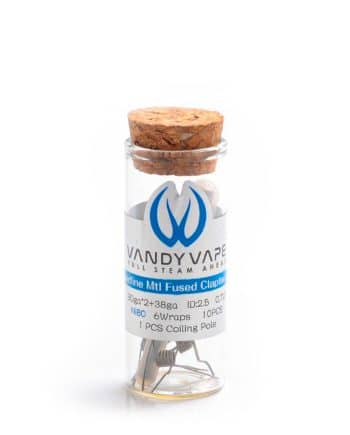 Vandy Vape coil (Pack of 10) Superfine MTL Fused Clapton Ni80 2x30ga+38ga