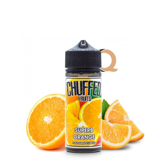 Chuffed Fruits Superb Orange je 100ml shortfill e-tekočina z okusom sočne pomaranče.